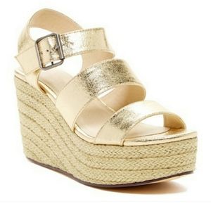 Gold Wedge Sandal